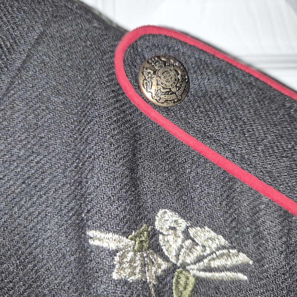 Embroidered Black Military Jacket - Picture 5 of 6
